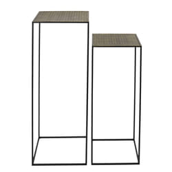 Lot de 2 sellettes gigognes métal martelé Mirage