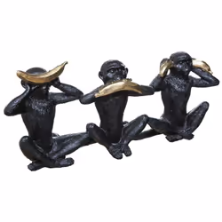 Objet résine singe sagesse Apportez une touche de sagesse et de zen à votre intérieur en décorant votre maison avec ce magnif ...