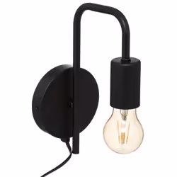 Applique métal Keli noir D12 Créer une atmosphère lumineuse minimaliste grâce à l' applique en métal Keli noir de 12 cm de di ...