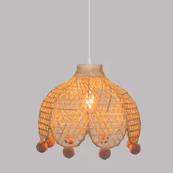 Atmosphera - Suspension bambou campagne D28 - Beige