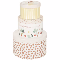 Lot de 3 boites carton Summer Rangez toutes vos petites affaires dans ces jolies boites rondes en carton Summer . Très mignon ...