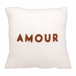 Housse de coussin 40x40 cm bouclette Amour