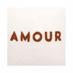Housse de coussin 40x40 cm bouclette Amour