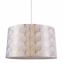 Ostaria - Suspension cylindrique Biloba D40 - Blanc