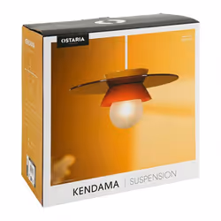 Ostaria - Suspension céramique Kendama orange D26 - Orange
