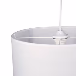 Ostaria - Suspension gigogne ronde cannage tissu blanc D35 - Blanc
