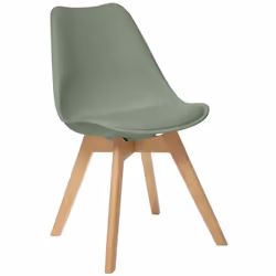 Chaise scandinave Baya kaki Complétez la décoration nordique de votre salon ou de votre bureau avec cette belle chaise Baya c ...
