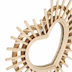 Ostaria - Miroir bambou cœur - Beige