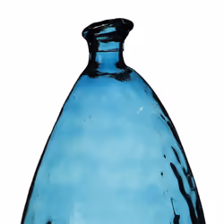 Vase Lou verre recyclé bleu 12L D25 H47