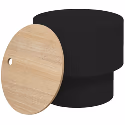 Pour une ambiance contemporaine en plein cœur de votre maison, optez pour cette table à café Enola noir au design rond origin ...
