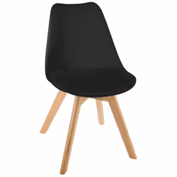 Complétez la décoration nordique de votre salon ou de votre bureau avec cette belle chaise Baya coloris noir d'inspiration sc ...