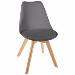 Complétez la décoration nordique de votre salon ou de votre bureau avec cette belle chaise Baya coloris gris clair d'inspirat ...