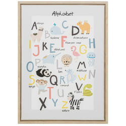 Atmosphera - Toile imprimée sur cadre Alphabet 30x40 cm