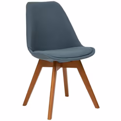 Complétez la décoration nordique de votre salon ou de votre bureau avec cette belle chaise Baya vintage coloris bleu d'inspir ...