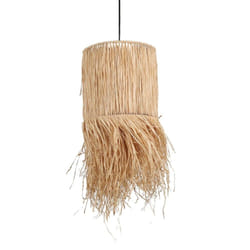 Fornord - Suspension Lungo raphia franges H60 - Beige