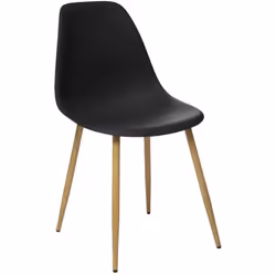 Complétez la décoration de votre salon ou de votre bureau avec cette belle chaise polypropylène Taho noir d'allure scandinave ...