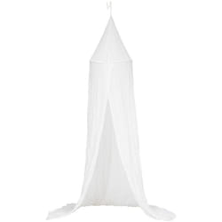 Atmosphera - Ciel de lit double gaze de coton blanc