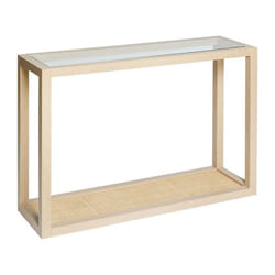 Console bois cannage verre Jaipur