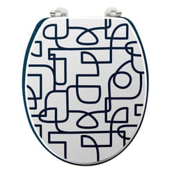 Abattant WC MDF charnières métal Labyrinthe