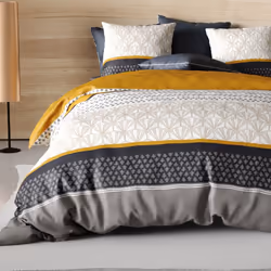 Housse de couette 240x220 Rizzo + 2 taies coton 57 fils