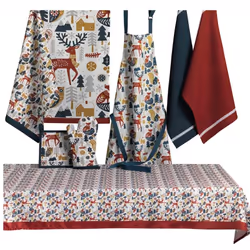 Atelier Du Coton - Nappe rectangulaire 150x250 cm Warmy - Rouge