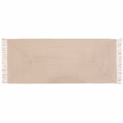 Magnifique tapis de couloir Floral Collection en jute et coton coloris beige de dimensions 80x200 cm. Du style, même dans vot ...