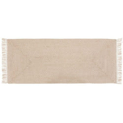 Atmosphera - Tapis de couloir Floral Collection 80x200 cm jute coton