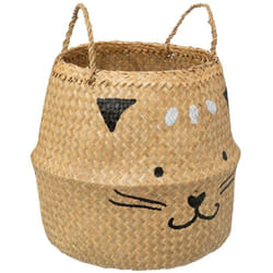 Atmosphera - Panier pliable en roseau Chat D35