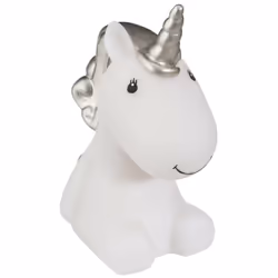 Impossible de ne pas passer de belles nuits lorsqu'on est veillé par une jolie lampe en forme de licorne blanche et argent to ...