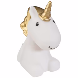 Impossible de ne pas passer de belles nuits lorsqu'on est veillé par une jolie lampe en forme de licorne blanche et or toute  ...