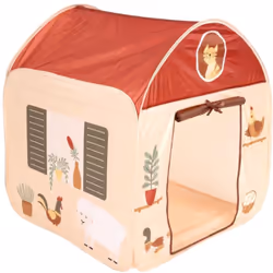 Créez une atmosphère d'aventure pleine de rêves et de belles histoires à inventer avec cette jolie tente pop up Maison Ferme  ...