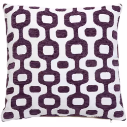 Changez de déco en changeant simplement de housse avec la housse de coussin chenille 40x40 cm violet . Douceur et brillance g ...
