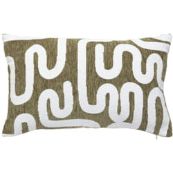 Housse de coussin chenille 30x50 Kaki