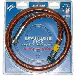 Tuyau gaz butane et propane - MISTRAL - flexible inox 2m