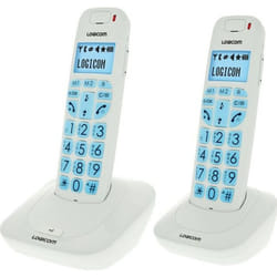 Téléphone fixe sans fil Logicom Confort 250 Blanc + Combiné supplémentaire