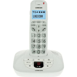 Logicom Confort 155T Téléphone Sans Fil Répondeur Blanc Senior