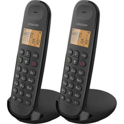 Téléphone fixe sans fil Logicom Dect Duo Iloa 250 Noir