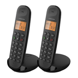Téléphone fixe sans fil Logicom Dect Duo Iloa 255T avec répondeur Noir
