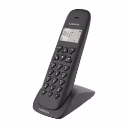 Logicom Vega 150, Téléphone DECT, Combiné sans fil, 20 entrées, Noir