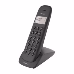Logicom Vega 155T, Téléphone DECT, Combiné sans fil, 20 entrées, Noir