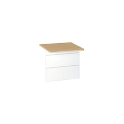 Gautier - Banque d'accueil basse droite pour personne à mobilité réduite l 80 x h 74 cm - Sunday - chêne clair