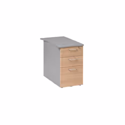 Ce caisson se juxtapose au bureau compact pour le prolonger. Caisson hauteur de bureau 3 tiroirs. 2 tiroirs de rangement à pl ...