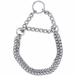 Collier d'arrêt 45 cm 2 rangs pour chien Il s'adapte aux tours de cou allant mesurant entre 35 cm et 46 cm. Ce collier d'éduc ...