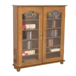 Beaux Meubles Pas Chers - Vitrine Chêne 2 Portes Vitrées 5 Etagères l 92.4 h 105.8 p 21.5 cm - marron