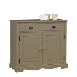 Buffet bas - Taupe - 2 Portes 2 Tiroirs - Style Anglais