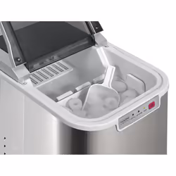 KitchenChef YTE_005B1 machine à glaçons Machine à glaçon portable 12 kg/24h 140 W Acier inoxydable