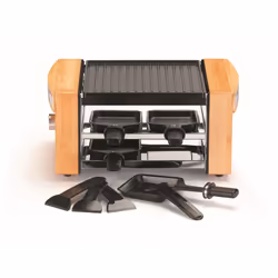 KitchenChef KC.WOOD-LUX4 raclette 4 personne(s) 750 W Noir, Bois - Vue supplémentaire 3