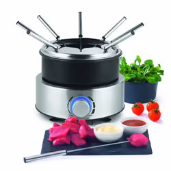 KitchenChef KS.FOND8800IX service à fondue 1,8 L Noir, Acier inoxydable 8 personne(s) - Vue supplémentaire 3