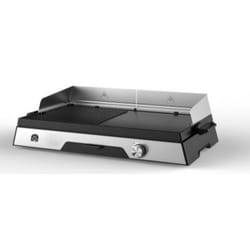 KitchenChef PLANCHA -DUO2200 Grill Dessus de table Electrique Noir, Acier inoxydable 2200 W
