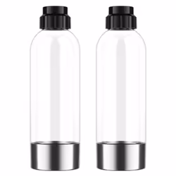 Lot de deux bouteilles de 1L pour machine à gazéifier Aquabella, idéal pour préparer vos soda et eau pétillantes. Lot de 2 bo ...